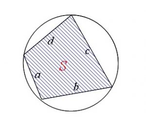 円に内接する四角形の面積の求め方と定理の使い方
