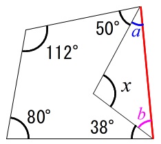 多角形の内角の和の公式と外角の和を利用した角度の求め方